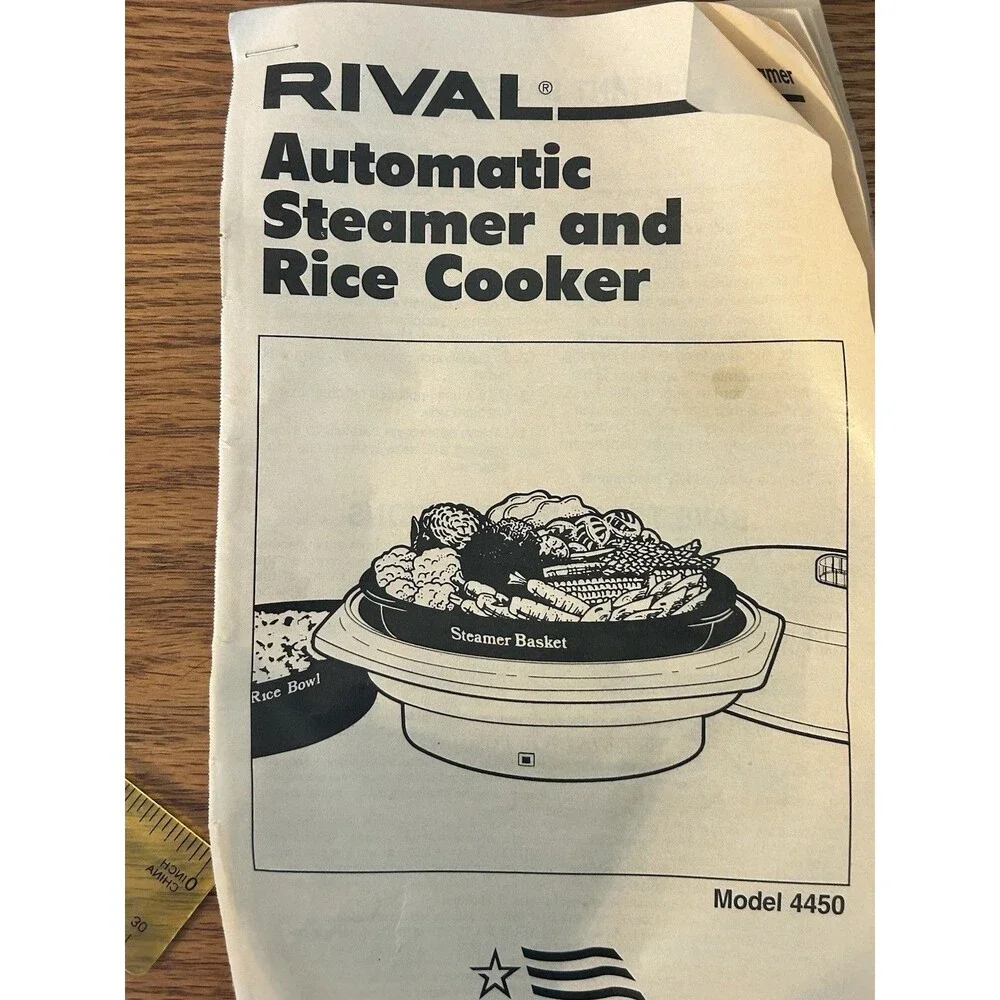 Vintage Rival Automatic Vegetable Food Fish Steamer and Rice Cooker MODEL 4450